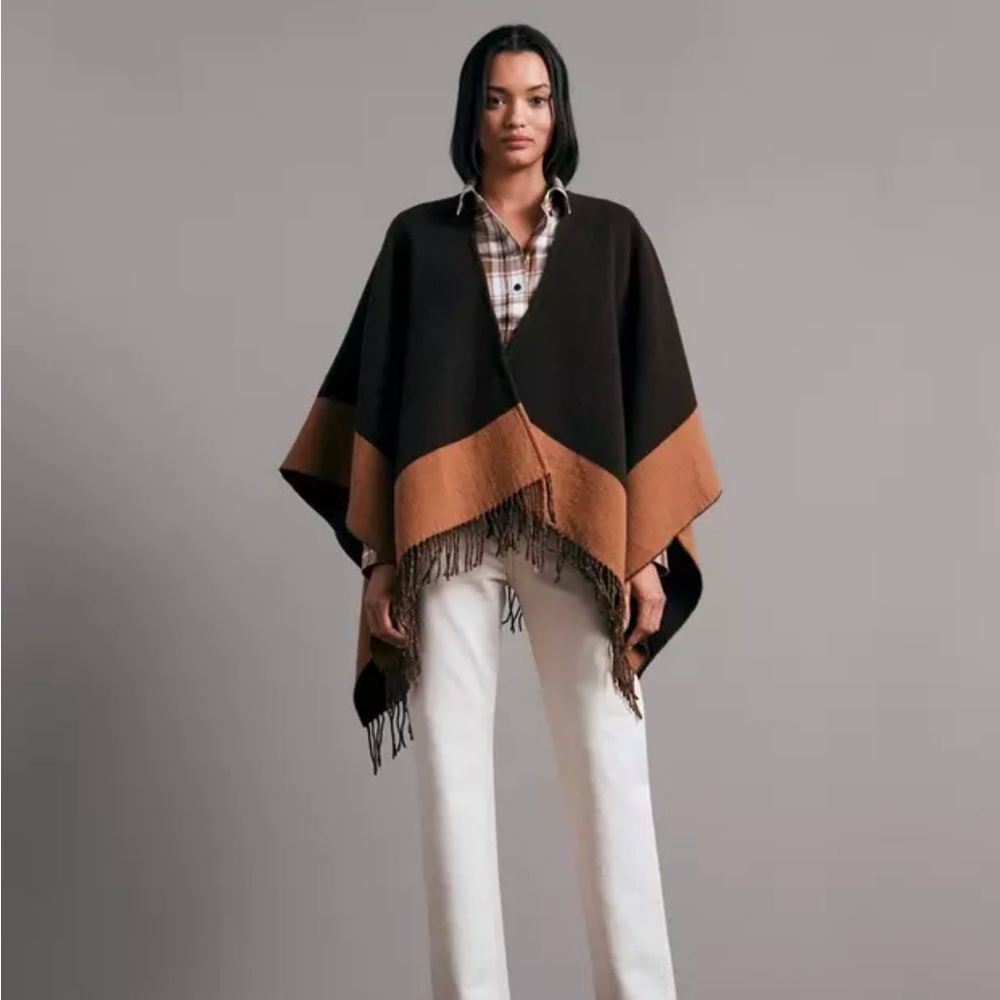 Rag and bone Highlands poncho reversible